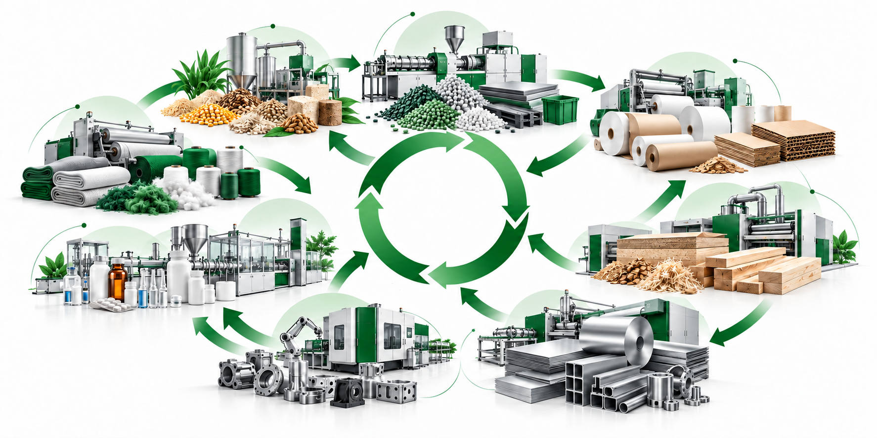 Cycle de valorisation : matières, équipements, produits et industrie